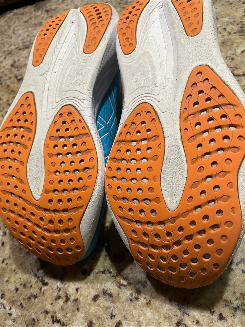 ASICS Gel Nimbus 25 Teal-Blue Running Shoes with Orange Pull Tabs